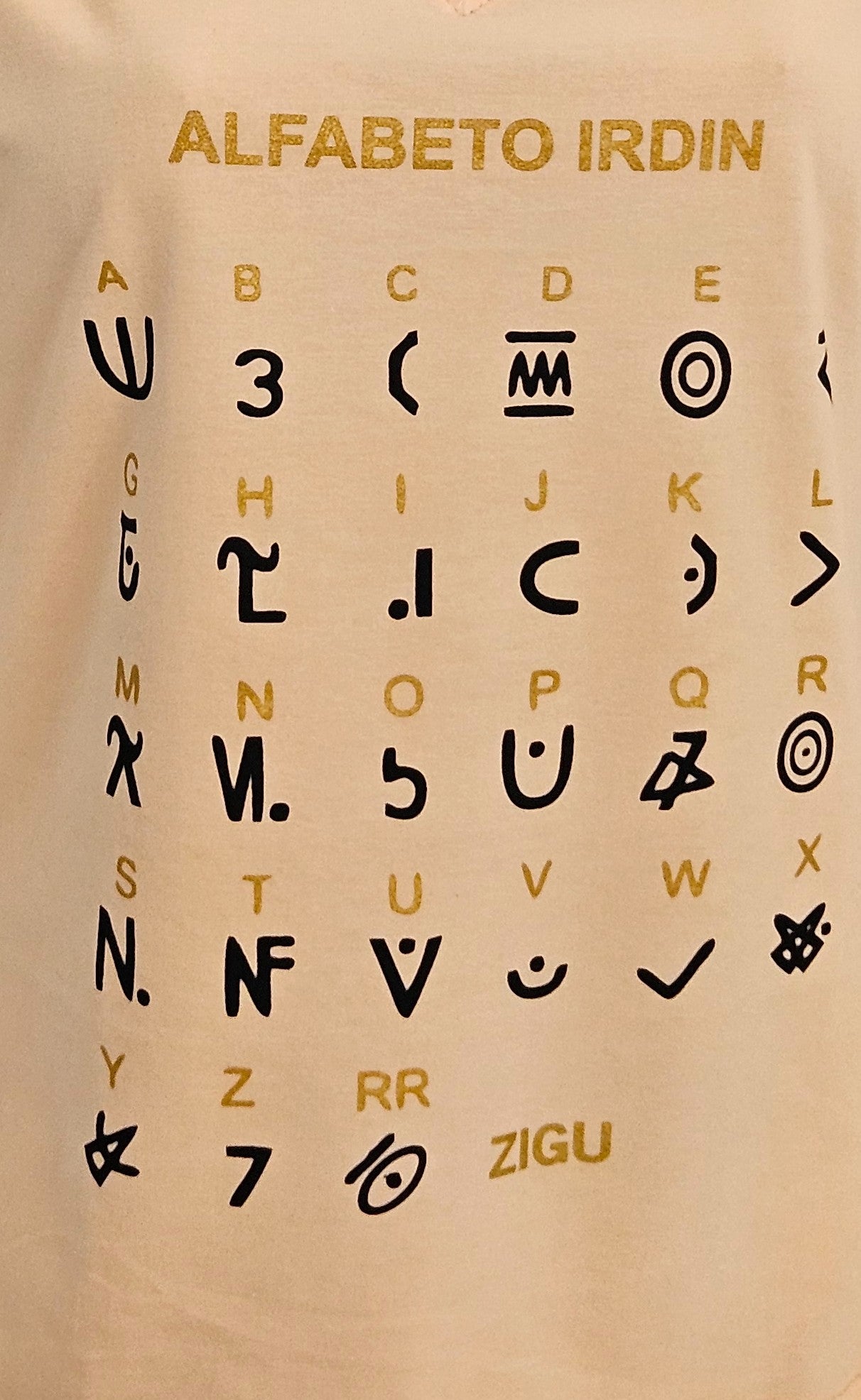 Camisa Alfabeto Irdim